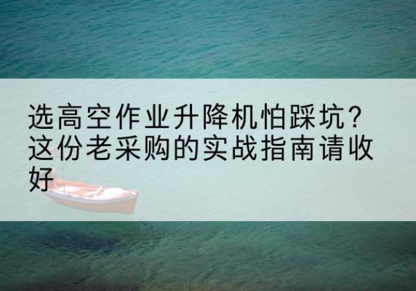 岳阳高空作业升降机厂家推荐-选高空作业升降机怕踩坑？这份老采购的实战指南请收好