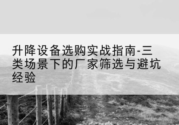 岳阳移动式升降机厂家推荐-升降设备选购实战指南-三类场景下的厂家筛选与避坑经验